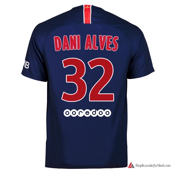 Camiseta Paris Saint Germain Primera equipación Dani Alves 2018-2019 Azul